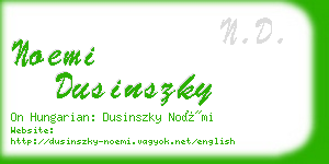 noemi dusinszky business card